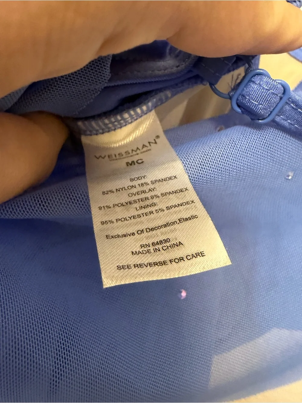 WEISSMAN Elite Dance blue mesh lyrical dress Angel By The Wings SM13053 MC child